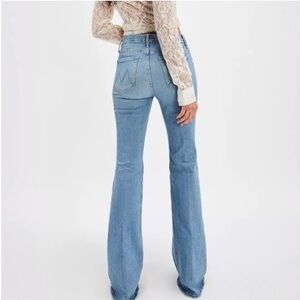MOTHER Medium Blue Flare Jeans Wide Leg